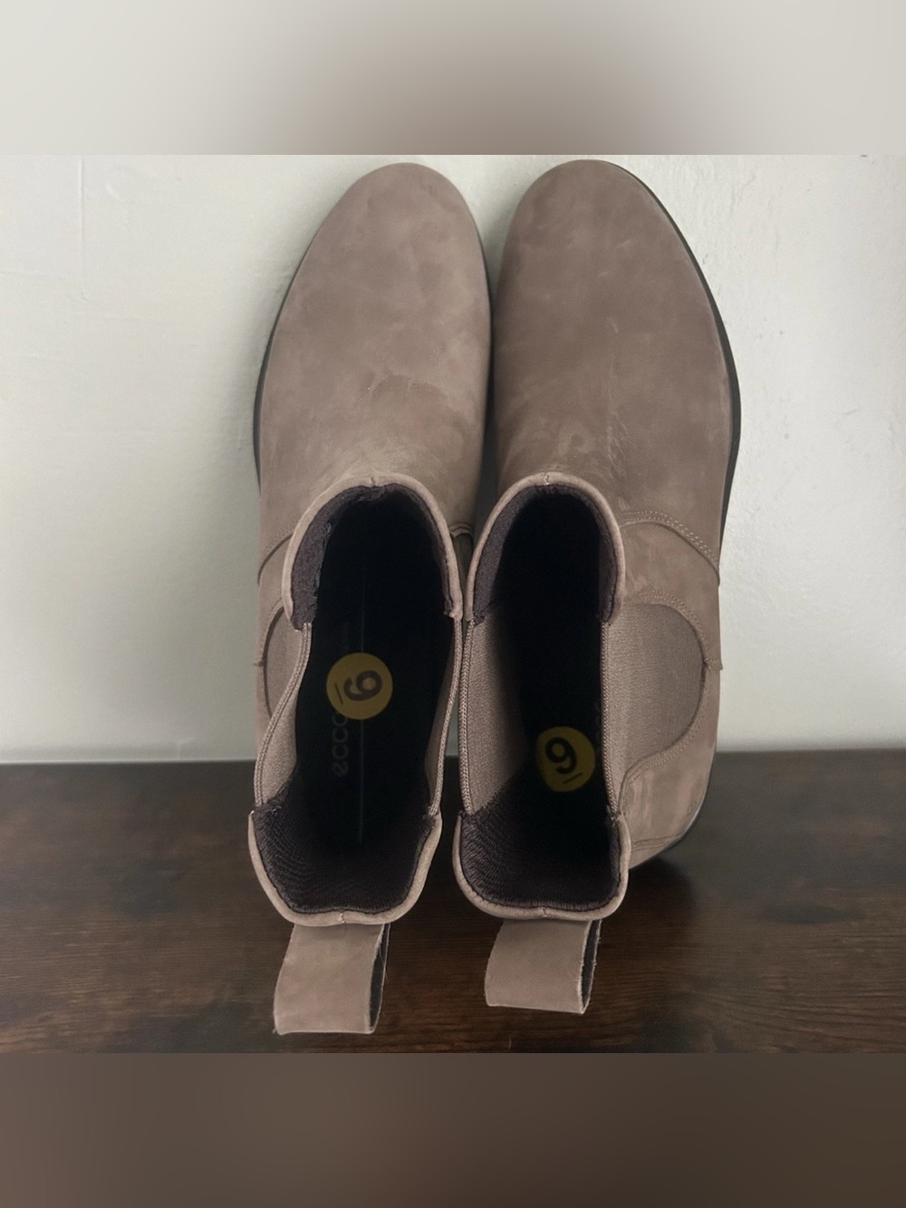 Ecco Touch 15 Suede Leather Ankle Boots Size Taupe Brown Size EU 40 US 9 - 9.5 - Picture 5 of 8